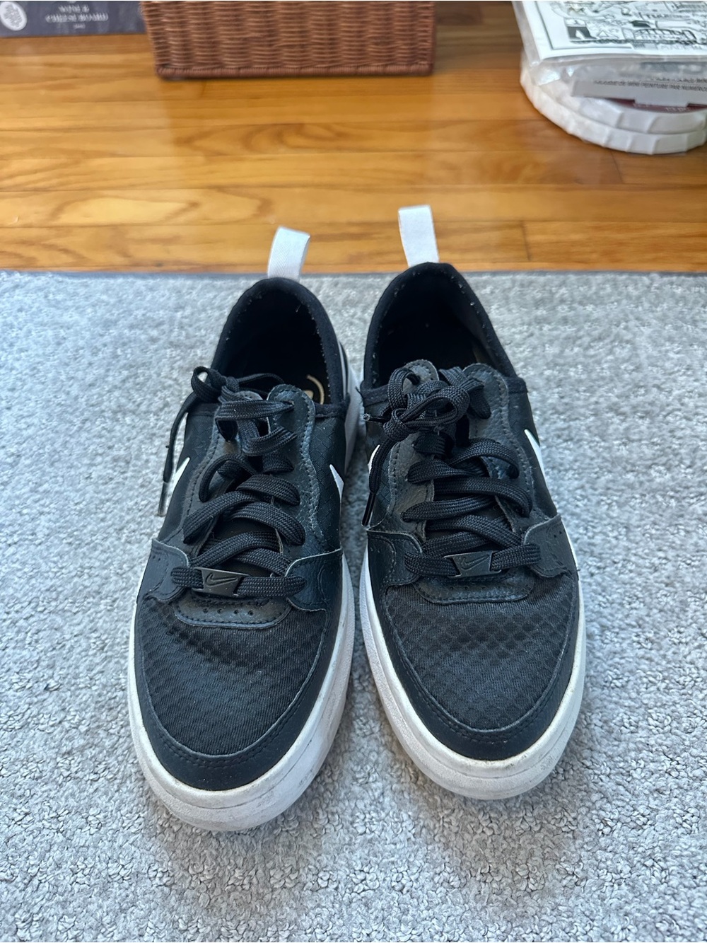 Nike Women’s Black and White Low-Top Sneakers